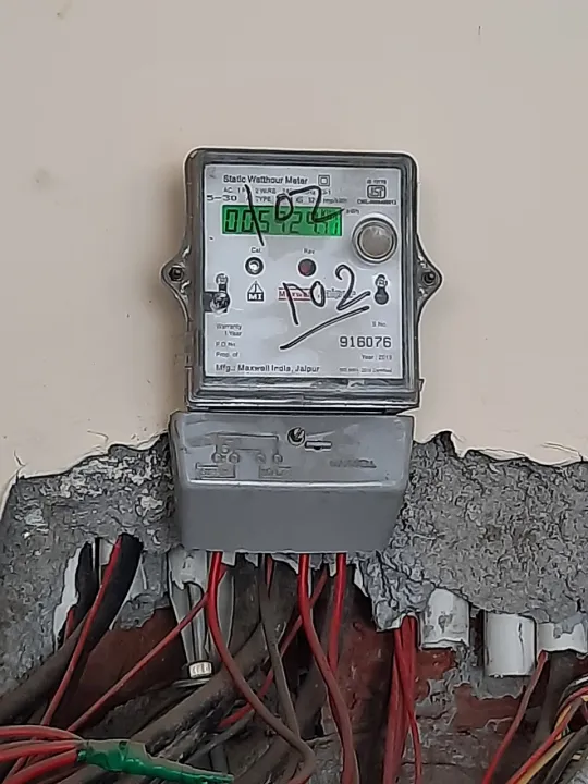 Electricity meter on a home wall, transferred to your name after registration in Tamil Nadu